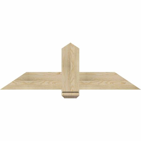 Ekena Millwork Eugene Rough Sawn Timber Gable Bracket, Douglas Fir, 48"W x 16"H x 2"D x 6"F, 8/12 Pitch GBW048X16X0206EUG00RDF